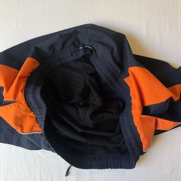 Arena Men Swimwear L Navy Swim Trunks Colorblock Activewear Logo Contrast Trim - Picture 10 of 11